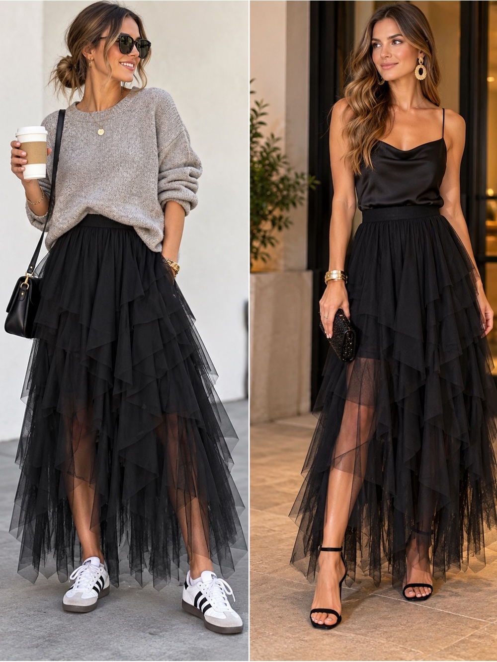 Three Bird Nest Boho/Ballerina Tiered Tulle Skirt
NWOT Size Small BLACK Color